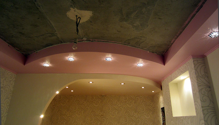Монтаж подвесного потолка из гипсокартона